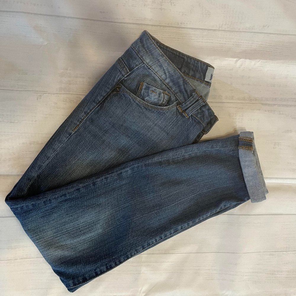 Jolt Denim Jeans Distressed Skinny Size 3 Juniors Embroidered Pockets Medium